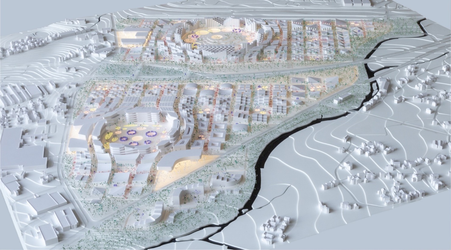 圖5、woven-city概念圖。圖片來源：https://www.floornature.com/big-bjarke-ingels-group-unveils-woven-city-smart-city-design-15219/