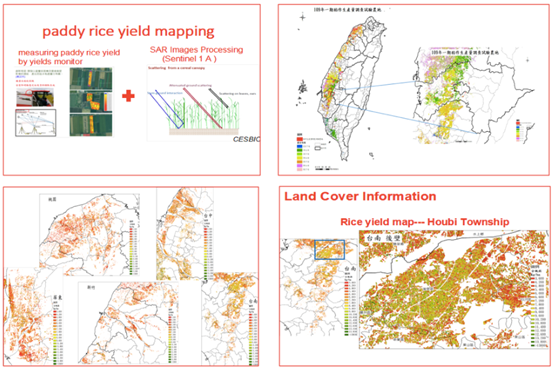 圖 8、利用衛星影像與現地產量資料建置的水稻田產量預測系統。(資料來源：上下游新聞)