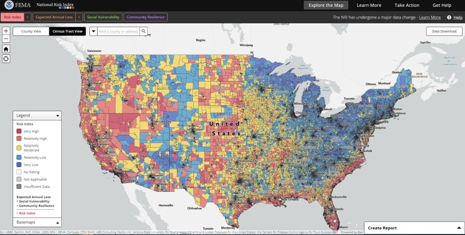 解密美國災害風險潛勢地圖：FEMA如何評估全國災害風險指數、社會脆弱度與復原力！
