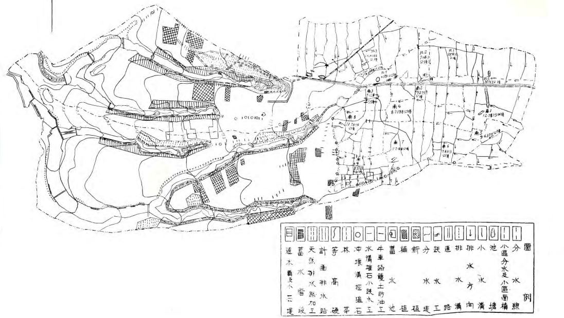 圖3、大肚山鹿寮南北溪水土保持示範區設計圖 (資料來源: 水土保持事業文化資產價值探採示範)