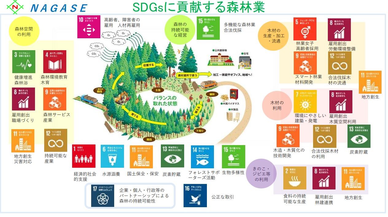 圖11、"自然再生林"的各種SDGs成果