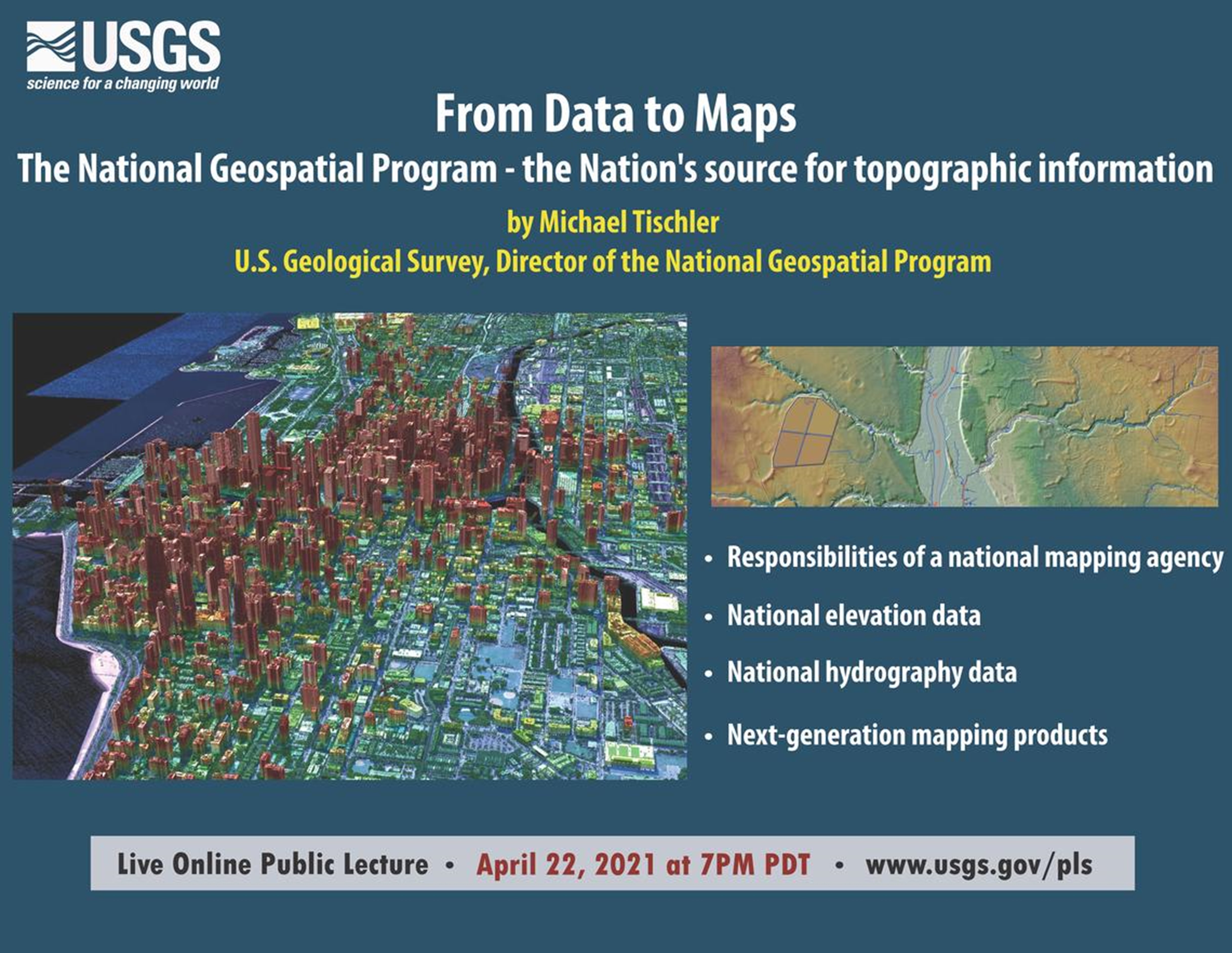 USGS公開講座：從資料到「地圖」－ 　　　　　新世代地理資訊的奇幻旅程