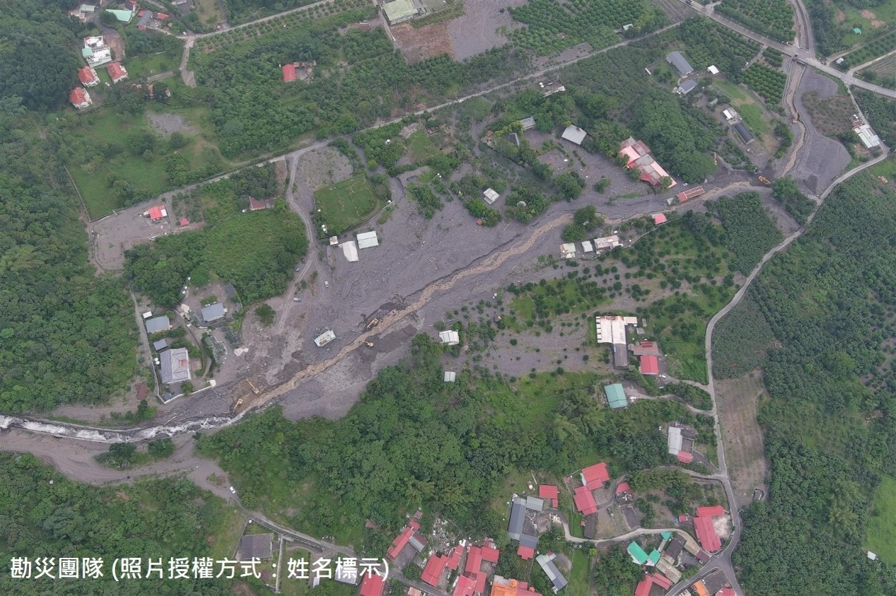 圖 6、高市DF053土石流災害土砂影響範圍 (資料來源：農村水保署歷史影像平台)