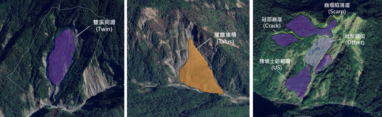 圖5、殘坡地形特徵數化範例