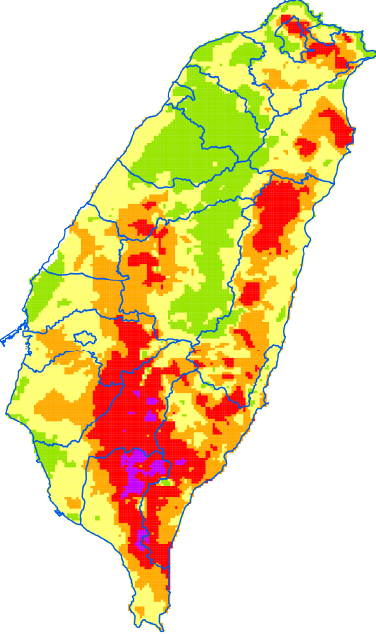 2025年效累積雨量分布圖