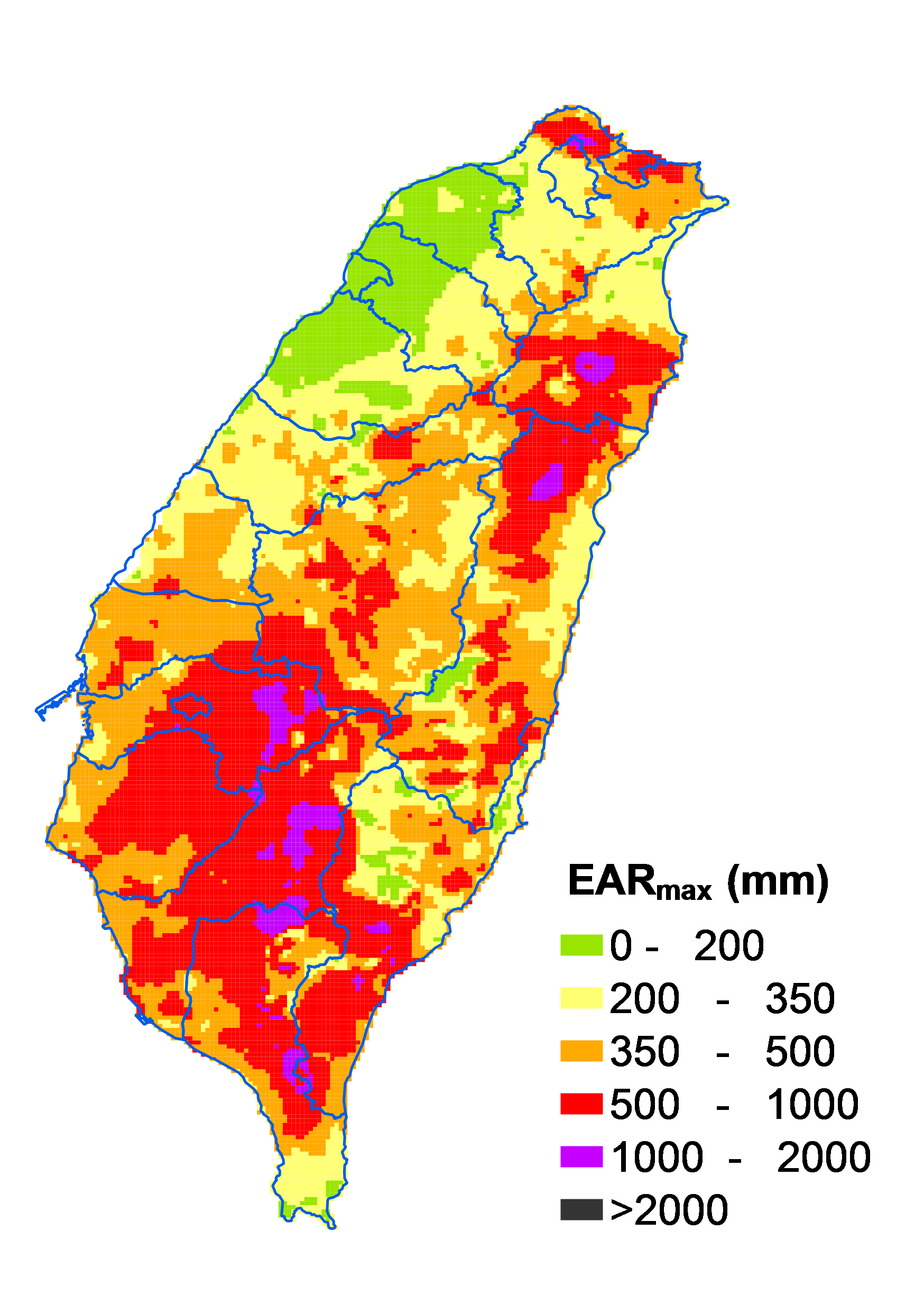 2024年效累積雨量分布圖