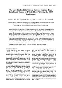 The Case Study of the Taiwan Railway Express Train Derailment Caused by Debris Flow Following the 0403 Earthquake