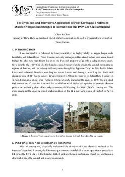 The Evolution and Innovative Applications of Post-Earthquake Sediment Disaster Mitigation Strategies in Taiwan Since the 1999 Chi-Chi Earthquake