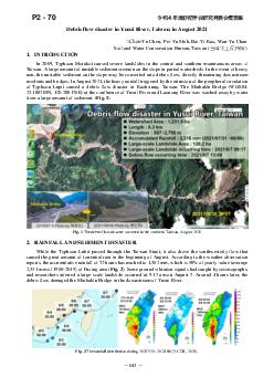 Debris flow disaster in Yusui River, Taiwan, in August 2021