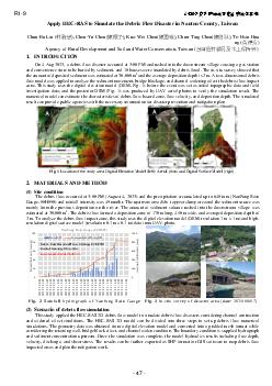 Apply HEC-RAS to Simulate the Debris Flow Disaster in Nantou County, Taiwan